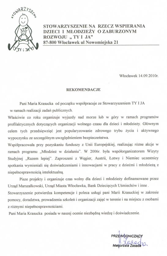 STOWARZYSZENIE TY I JA